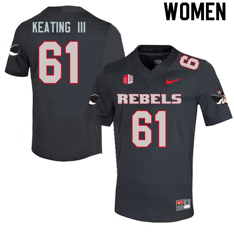 Women #61 Graham Keating III UNLV Rebels College Football Jerseys Sale-Charcoal - Click Image to Close
